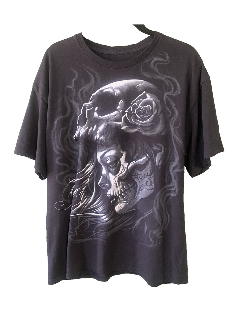 Liquid Blue Shirt Mens XL Black Dia De Los Muertos Sugar Skull Punk Graphic Tee